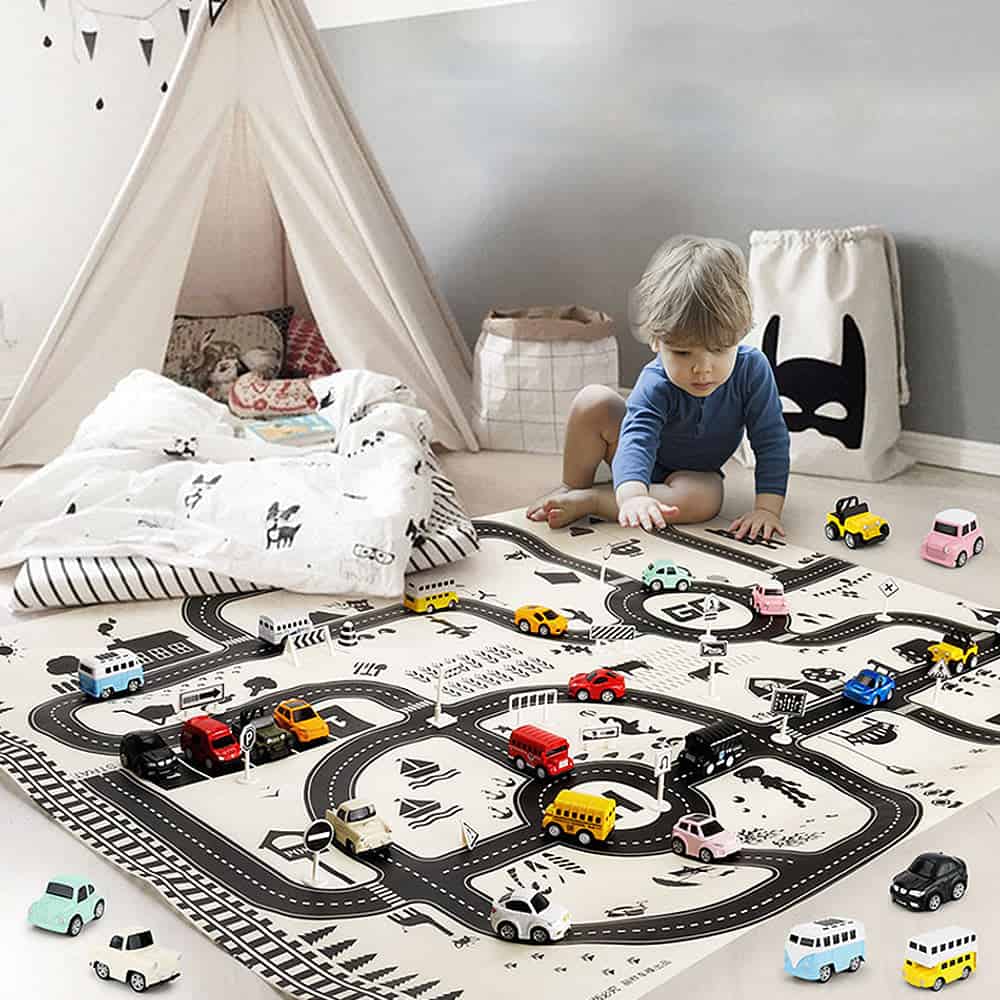 Autoteppich Kinder Vintage Baby Spielzeug