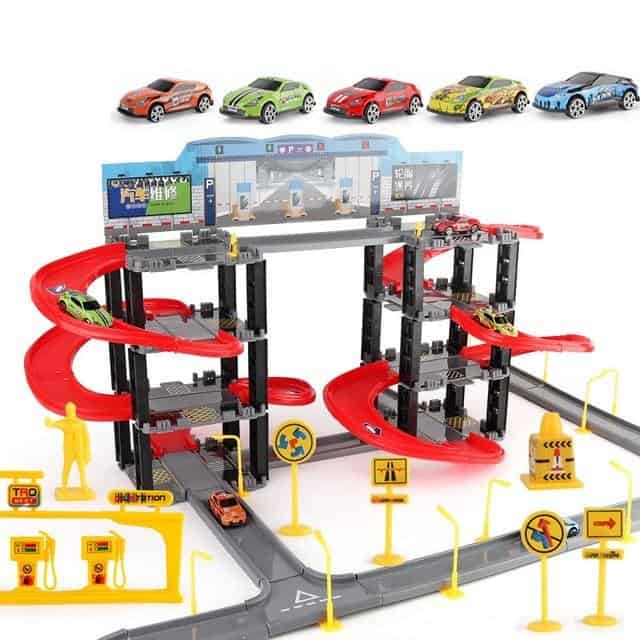 Parkgarage Doppeltes Parken Mit Straße & Auto