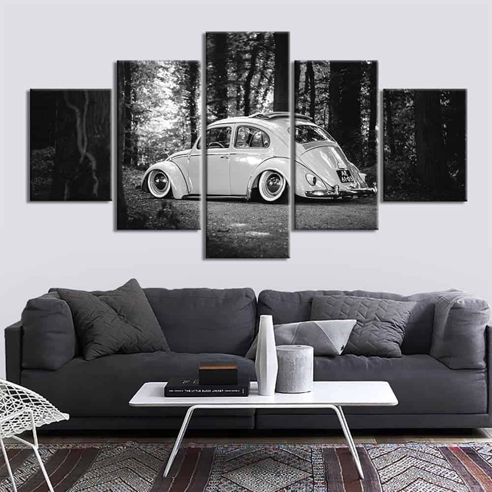 Wandbild Auto Schwarz-Weiß