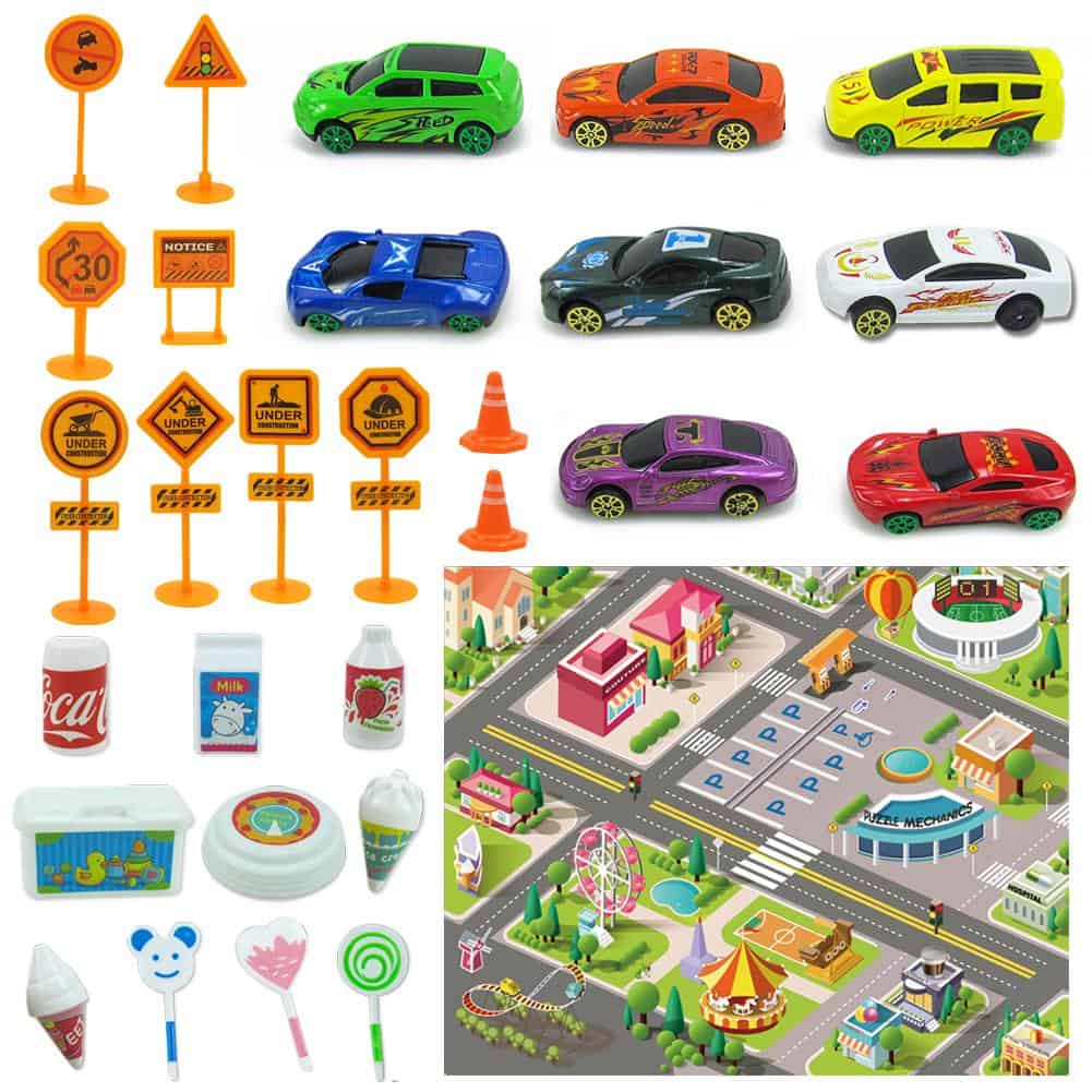 Spielzeugautos & Teppich
