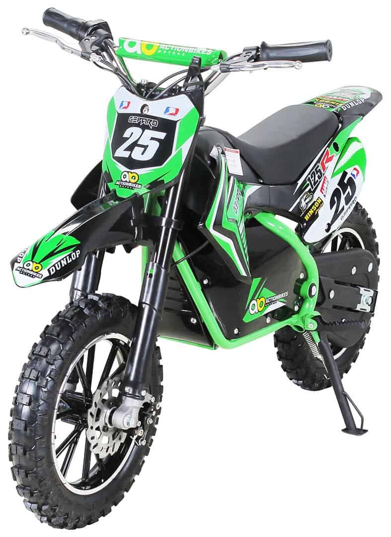 Elektromotorrad Kinder Mini Cross Grün 500W