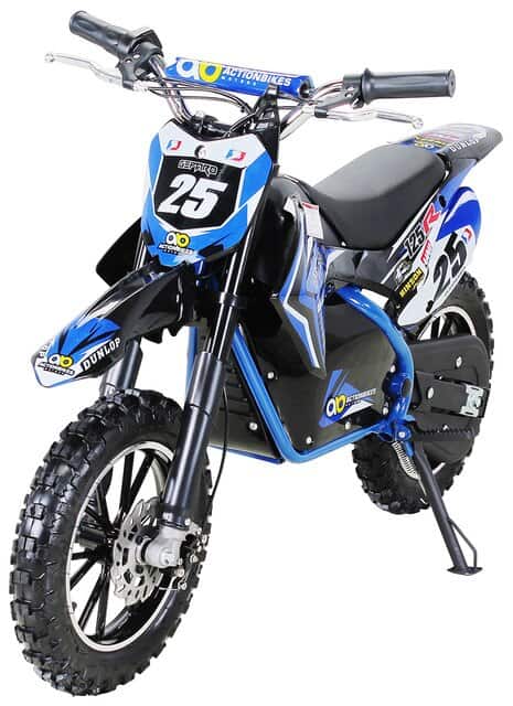 Elektromotorrad Kinder Mini Cross Blau 500W