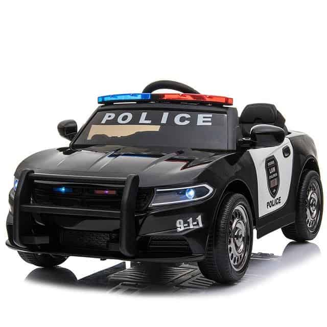 Elektroauto Kinder Weiß Polizei 2-Sitzer